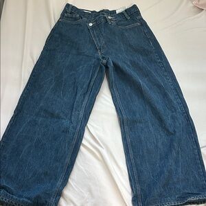 Zara Dark Blue Wide-Leg Jeans
